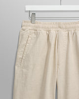 wax london men's Tyne - Natural Linen Ripstop Trousers