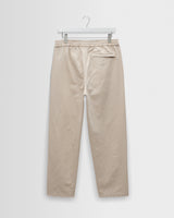 wax london men's Tyne - Stone Cotton Tencel Loose Fit Trousers