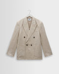 Vigo - Natural Linen Double-Breasted Blazer