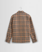 wax london men's Whiting - Natural Houndstooth-Weave Overshirt