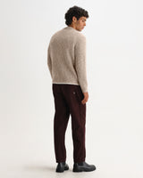 wax london men's Wilde - Natural Fleck Rib Wool Crewneck
