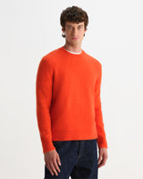 wax london men's Wilde - Orange Fluffy Wool Crewneck