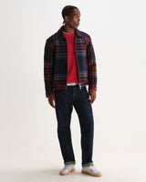 wax london men's Wilde - Red Fluffy Wool Crewneck